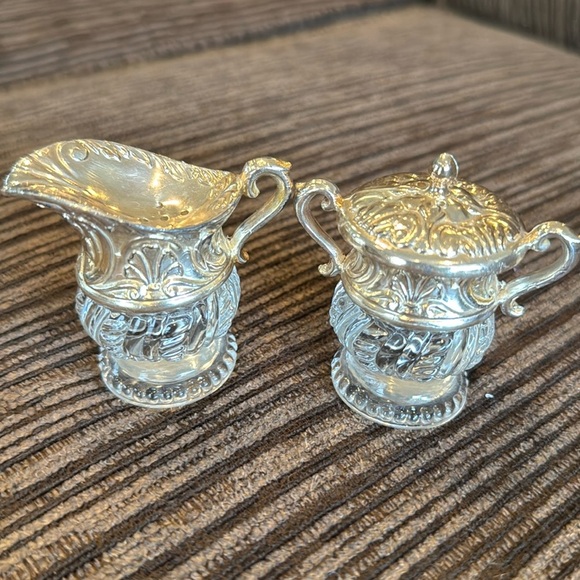 Vintage Clear Glass With Silver-Tone Metal Tops Salt  & Pepper Shakers  2.5” - Picture 2 of 6